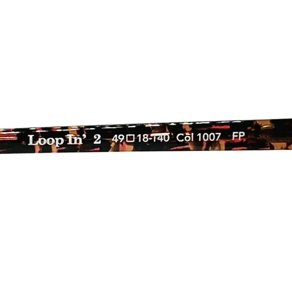 NEW ORIGINAL WOOW Loop In' 2 Col 1007 Structured Red Tortoise Women 49mm 18 140 - Picture 6 of 8